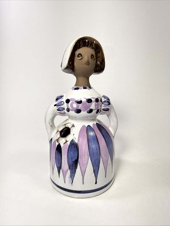 Kirt  Nilsson Other - Deco Helsingborg Kurt Nilsson Ceramic Flower Vase Purple Woman Sweden Keramik L2